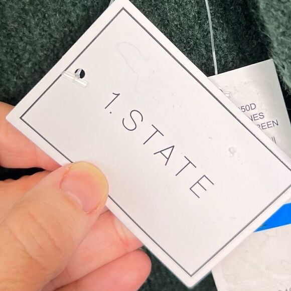 1. State Women’s XL Windsor Moss Balloon Sleeve Crew Neck Sweater NWT - Picture 7 of 9